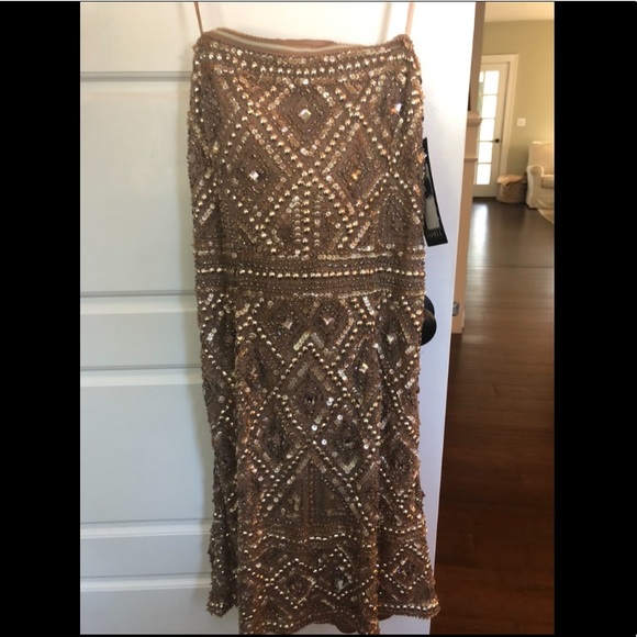 Adrianna Papell beaded, strapless, cocktail dress - Picture 3 of 4